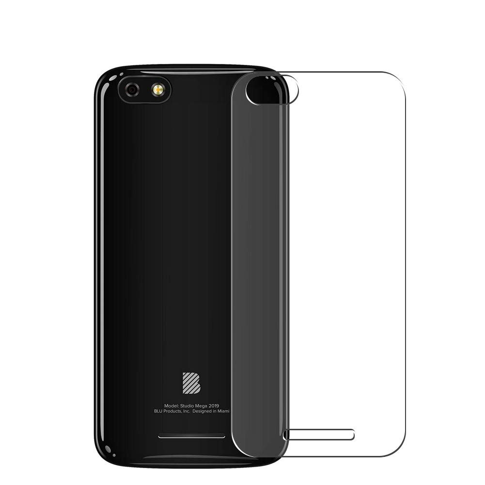 2 Pack BLU Studio Mega 2019 Back Screen Protector Film - Flexible TPU Guard Cover (Not Tempered Glass) - Scratch Protection for Phone Back Panel - Perfect for Everyday Use, Travel & Outdoor Activities
