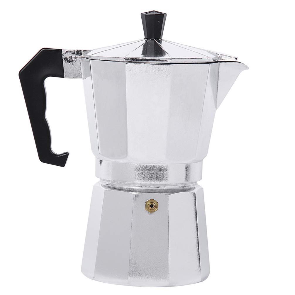 Classic Italian Stovetop Espresso Maker - Hemoton 6-Cup (300ml) Moka Pot for Rich Coffee | Easy to Use & Clean | Perfect for Home, Office & Camping Brewing