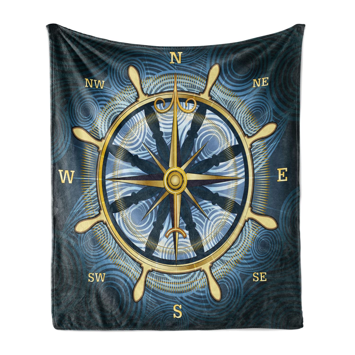 Ambesonne Compass Fleece Throw Blanket - 60