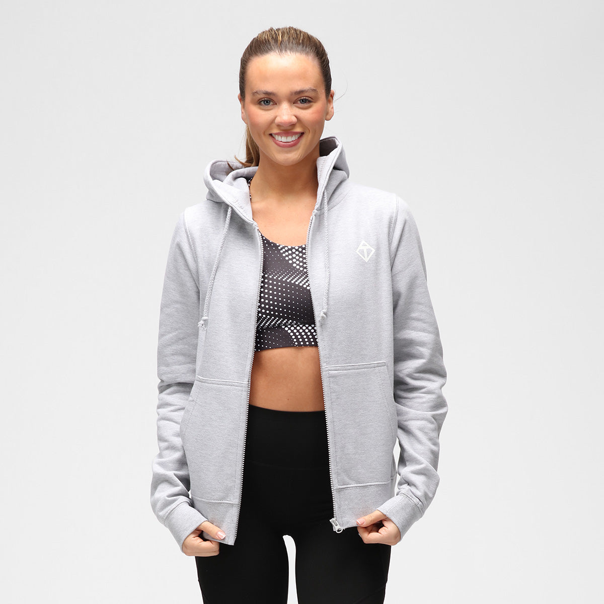 Grey Diamond Women's Hoodie - Cozy & Stylish Pullover for Casual Wear, Outdoor Activities & Lounge Comfort