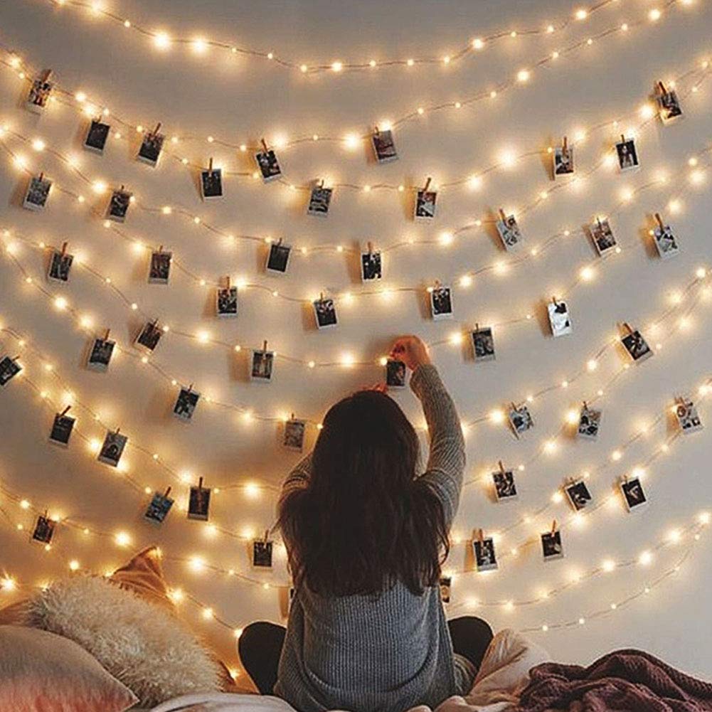 Battery-Powered 10m Photo Clip Lights for Bedroom, Wedding, Party