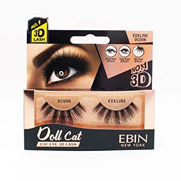 DOLL CAT 3D Mink Lashes - Natural Volume False Eyelashes (Choose Style A/B/C) for Dramatic Eye Makeup & Special Occasions