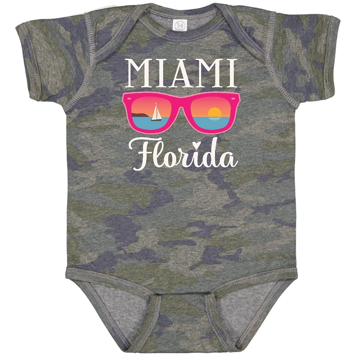 Inktastic Miami Florida Vacation Beach Trip Baby Bodysuit - Cute Infant Onesie for Beach Getaways, Family Trips & Florida Travel Souvenirs | Perfect Gift for Newborns & Toddlers