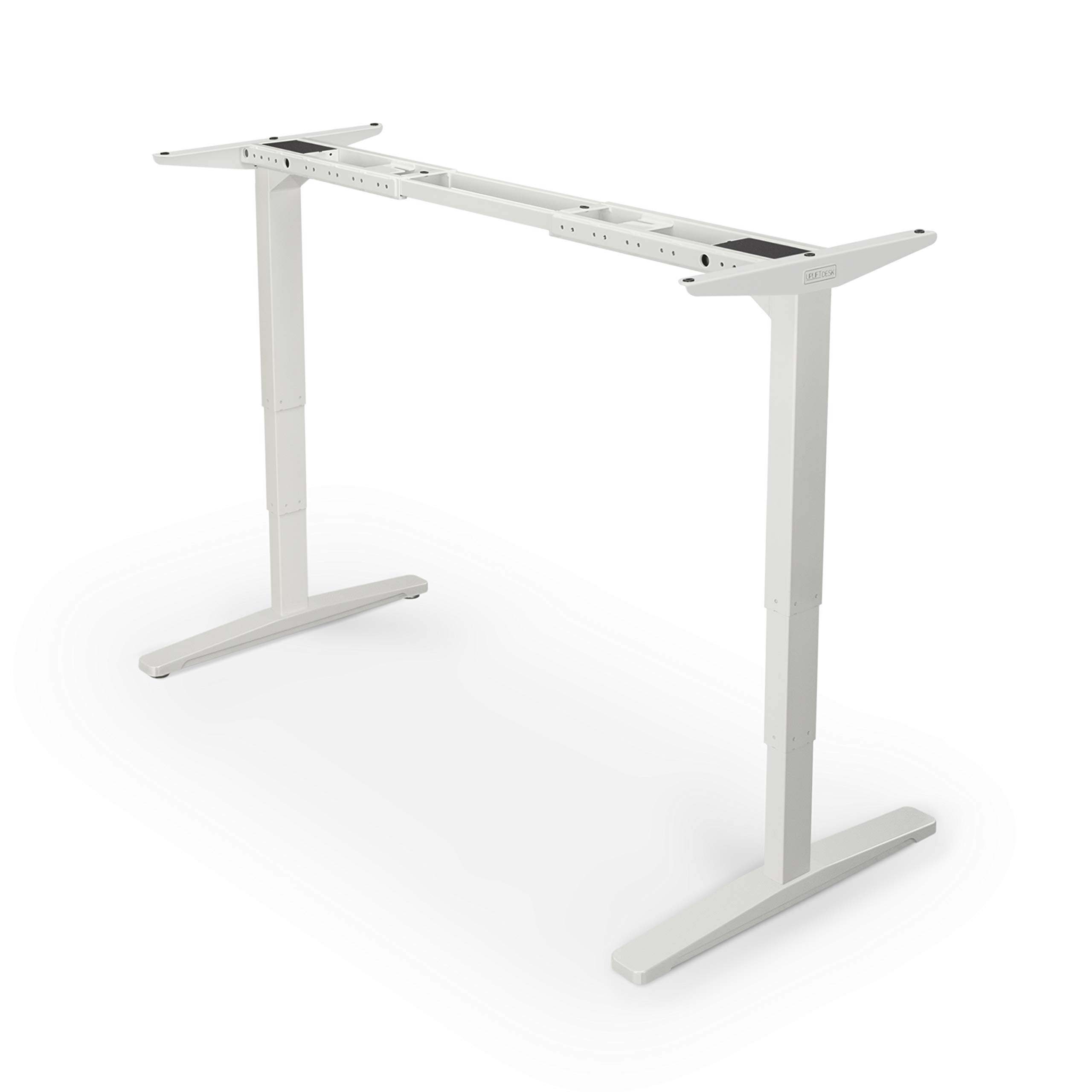 UPLIFT Desk V2 - Electric Height Adjustable Standing Desk with T-Frame (White Finish, 27