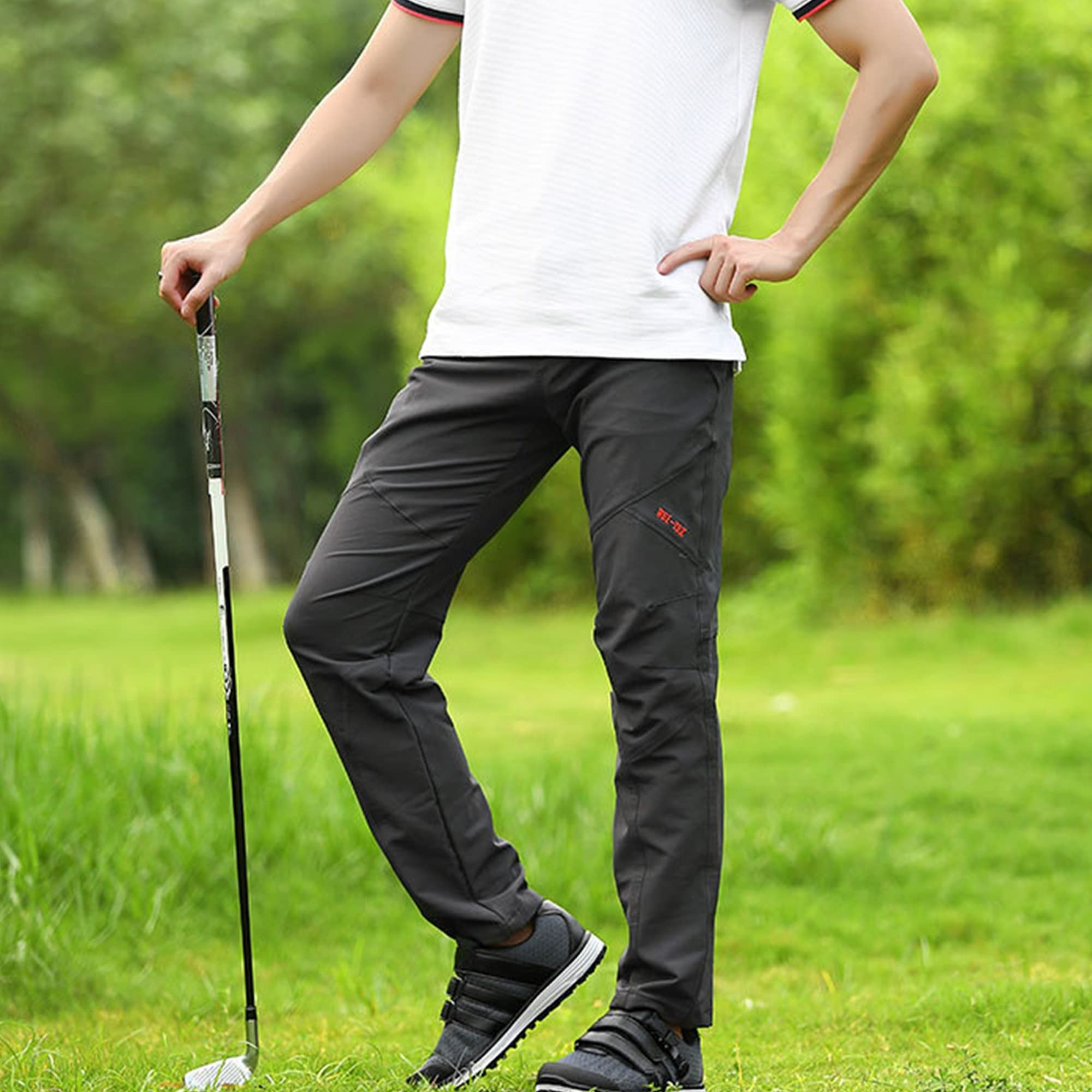 Men's Breathable Mesh Golf Shoes - Lightweight Sneakers with Magic Sticker for Comfortable Training | Size 9.5 | Perfect for Golf Course & Casual Wear