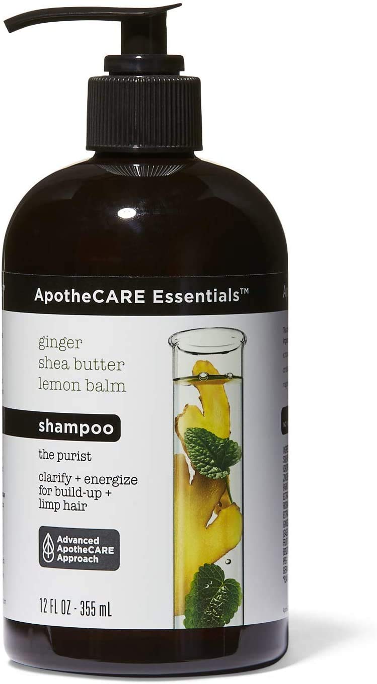 Purist Ginger Shampoo for Hair Growth & Scalp Care - Natural Anti-Dandruff & Volumizing Shampoo for Men & Women - Perfect for Daily Use & Sensitive Scalp