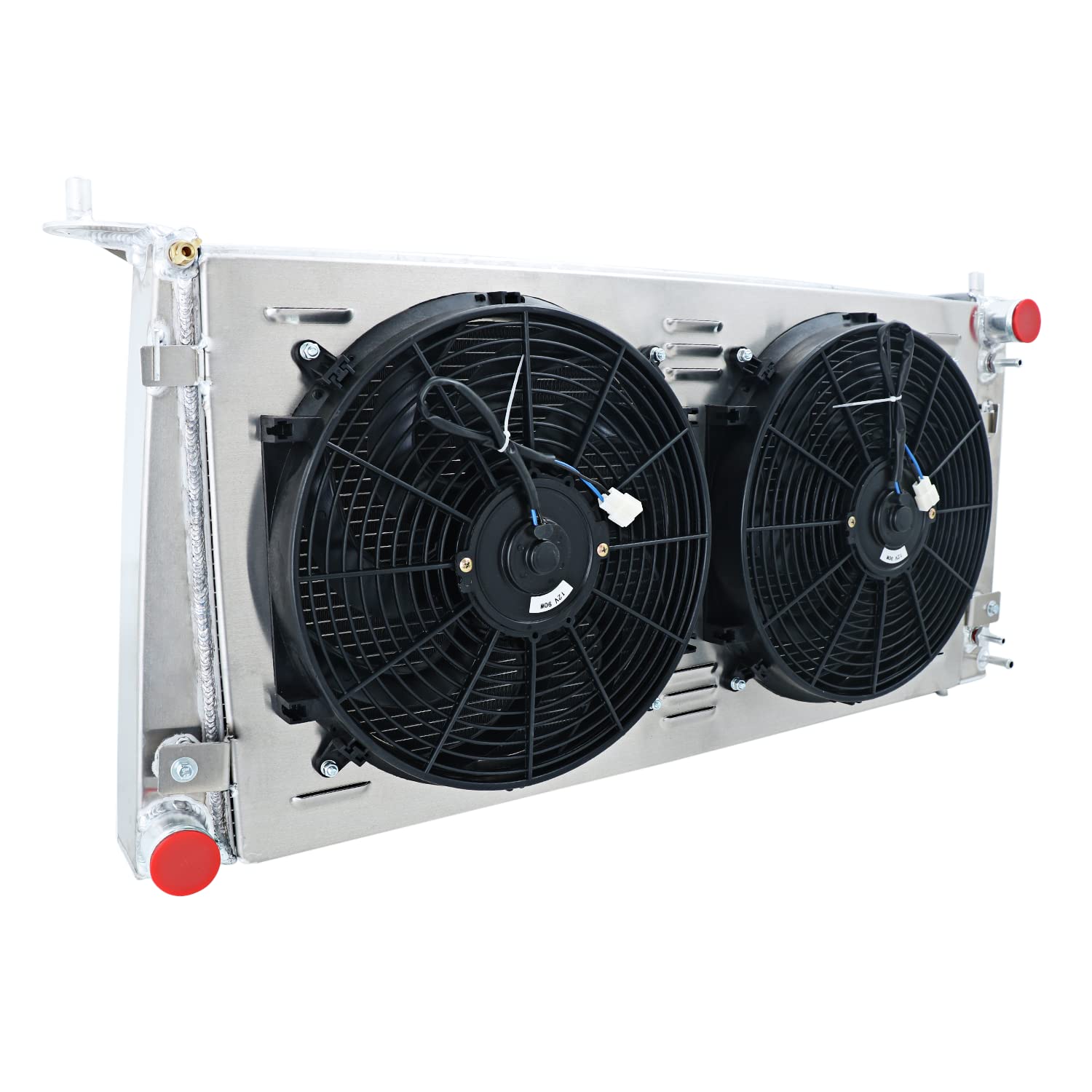 High-Performance Aluminum 4 Row Radiator for 1999-2004 Ford F150 F250 F350 Expedition & Lincoln Navigator 4.6L 5.4L V8 - Complete Cooling Kit with All-Aluminum Radiator, Fan Shroud & Thermostat Relay Kit - Perfect for Off-Roading, Towing & Heavy-Duty Use