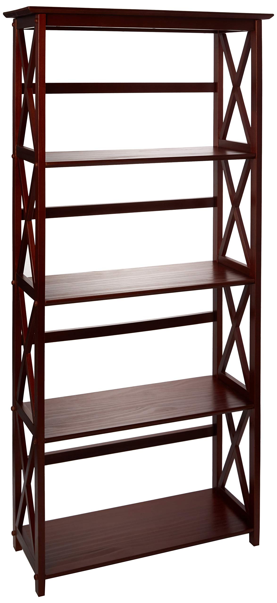 Stylish Wooden Bookshelf for Home & Office - Modern Bookcase with 5-Tier Storage, Perfect for Living Room, Bedroom, or Study - Space-Saving Furniture for Books, Decor & Essentials