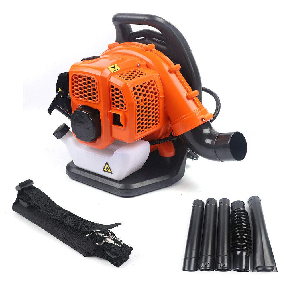 42.7cc 2-Stroke Gas Backpack Leaf Blower - Professional Single Cylinder Backpack Blower for Leaves & Snow | Yard Cleanup, Landscaping, Driveway Clearing