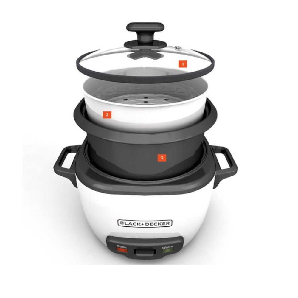BLACK + DECKER RC5280C 28-Cup Digital Rice Cooker & Food Steamer | Large Capacity | Factory Certified with Full Warranty | Perfect for Family Gatherings, Meal Prep & Party Cooking