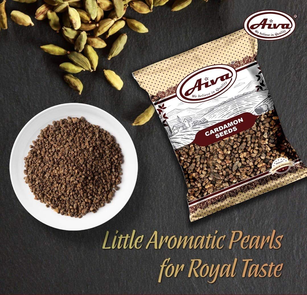 Premium Aiva Cardamom Seeds (Decorticated Cardamom) 16 oz - High-Quality Spice for Cooking, Baking, Tea & Coffee - Perfect for Indian Cuisine, Desserts & Aromatherapy