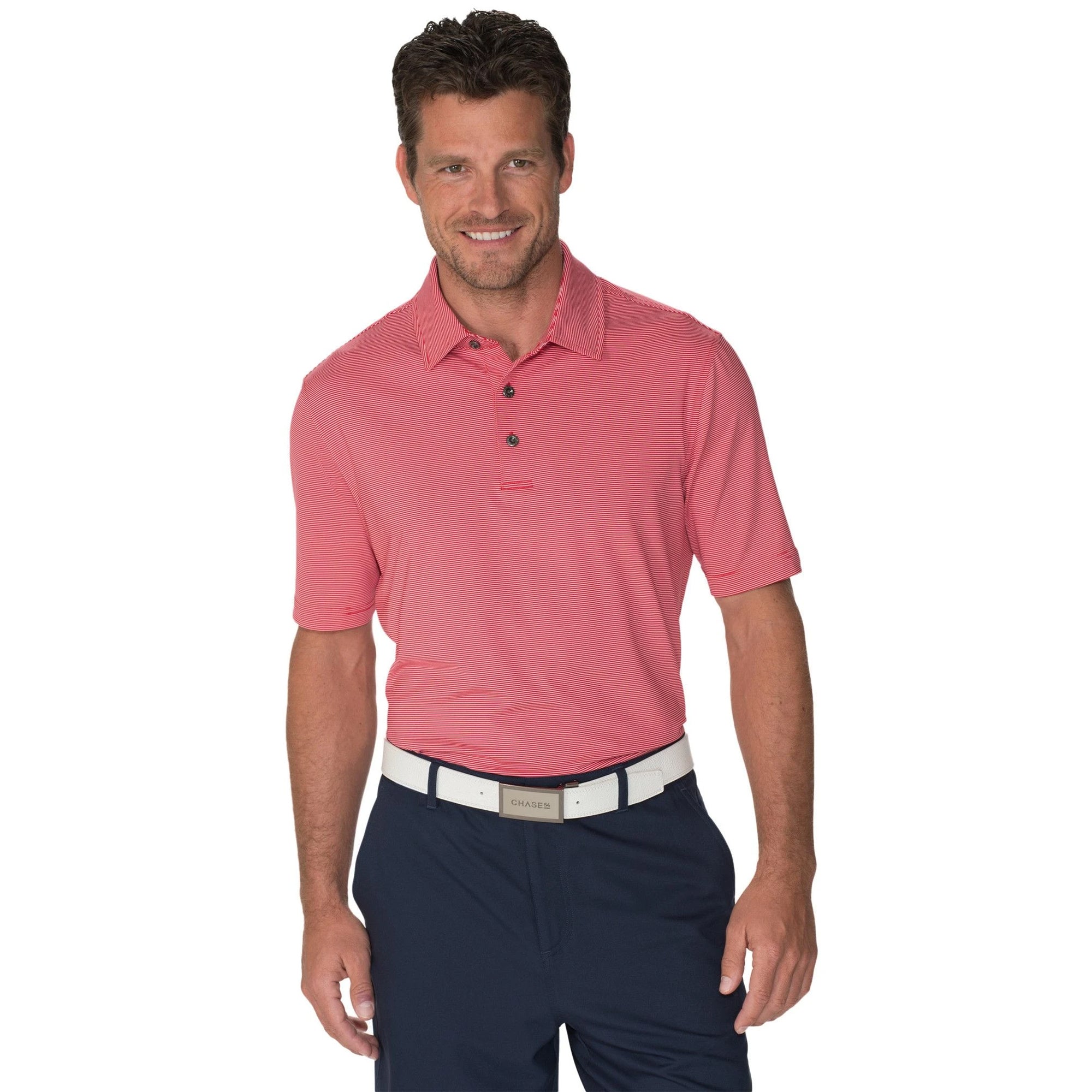 Chase 54 Drift Men's Performance Golf Polo Shirt - Moisture Wicking & UV Protection for Golf, Tennis & Outdoor Sports