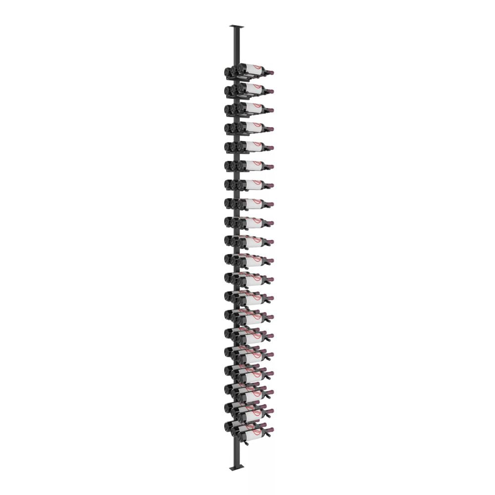 Vino Pin 60 Bottle Single Sided Floor to Ceiling Wine Rack Post Kit - Space Saving Wine Storage Solution for Home, Restaurant or Wine Cellar Organization