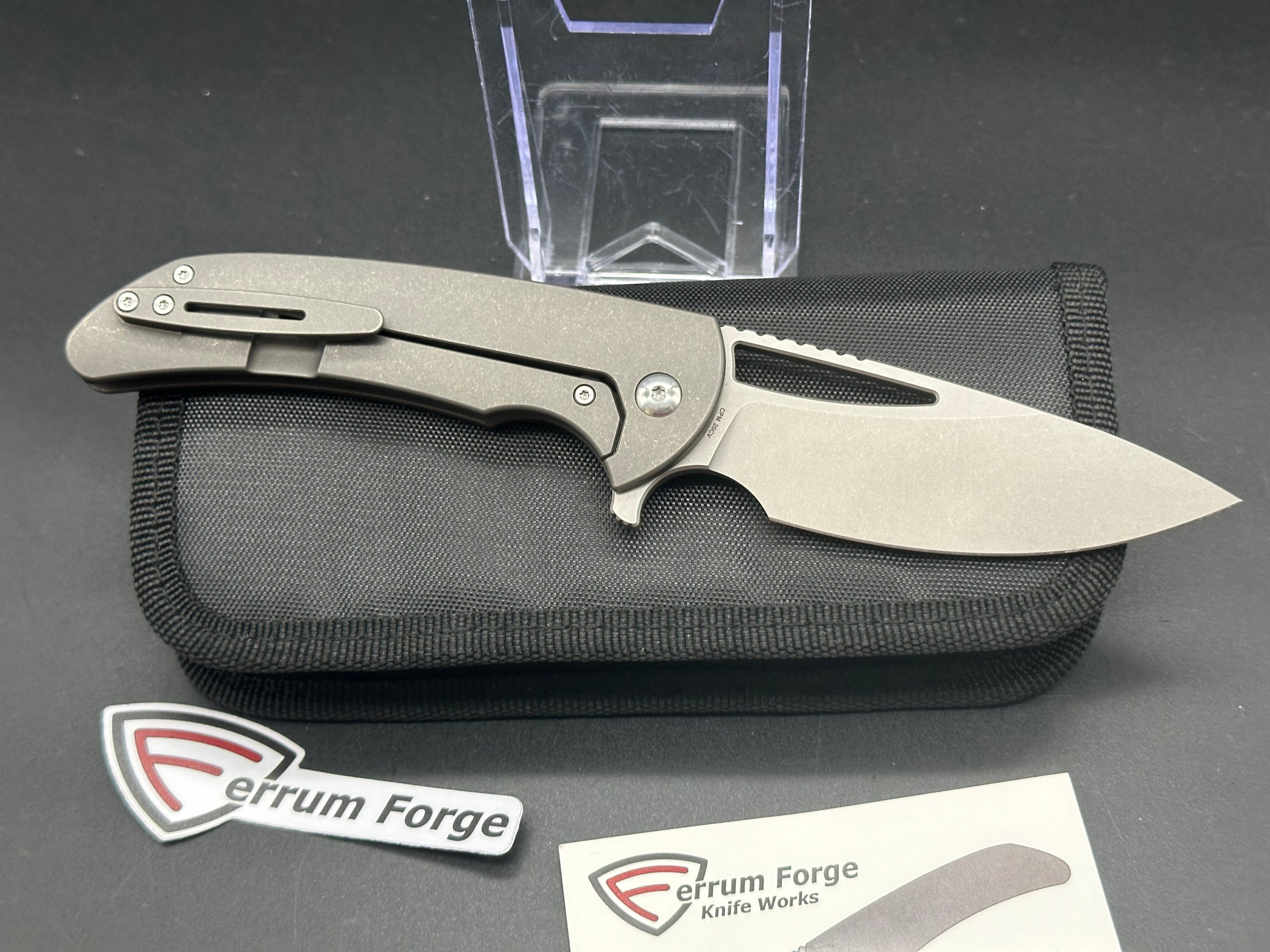 Ferrum Forge Archbishop 3.0 Titanium Flipper Knife - Premium EDC Pocket Knife with 3.5