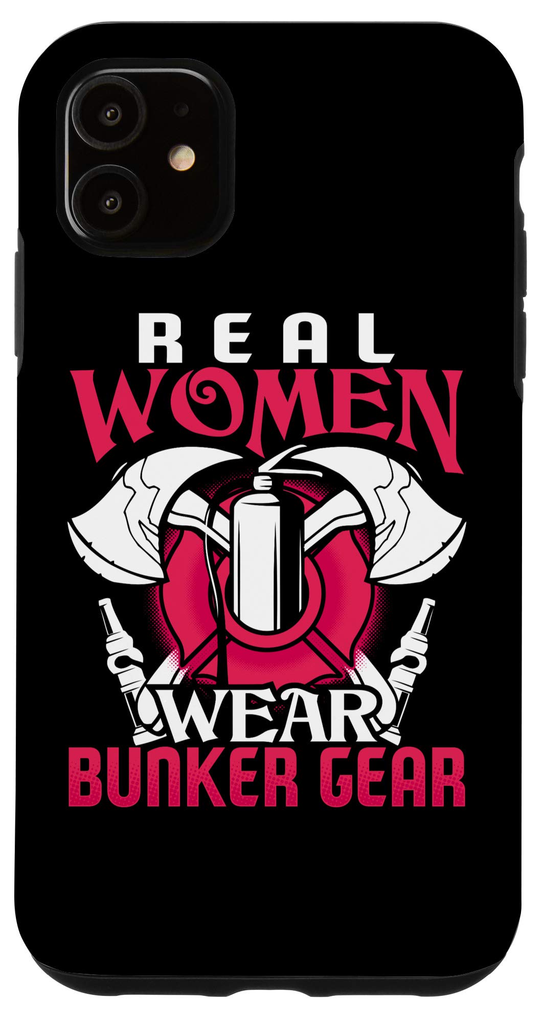 iPhone 11 Firefighter Case - Durable Bunker Gear Design for Real Women Firefighters - Perfect Gift for EMTs & First Responders