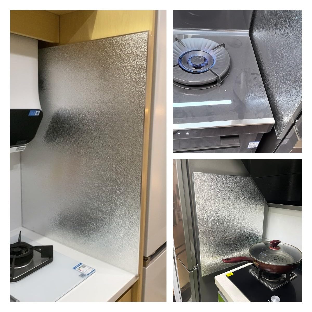 Aluminum Heat Shield Board - 60x60cm Fireproof Mat for Grill, Stove, Oven & Refrigerator Protection | Perfect for Outdoor BBQ, Kitchen Safety & Appliance Heat Protection