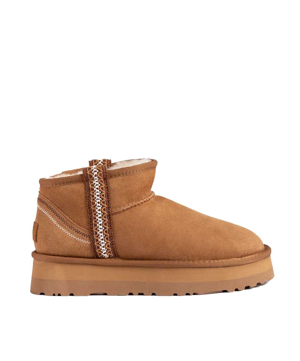 Women's UGG Tass Ultra Mini Platform Boots - Cozy Winter Ankle Booties with Fur Lining | Perfect for Casual Outfits, Snow Days & Holiday Parties