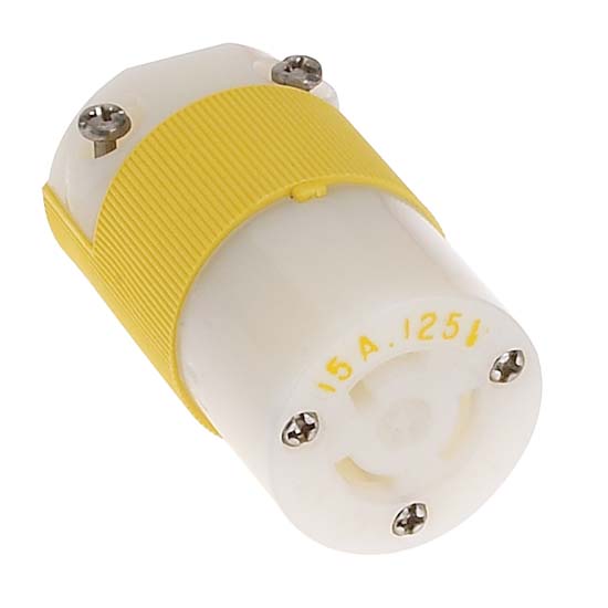Hubbell 15 AMP Female Twist Lock Plug - Heavy Duty Electrical Connector for Generators, RVs & Industrial Equipment - Outdoor & Wet Location Use