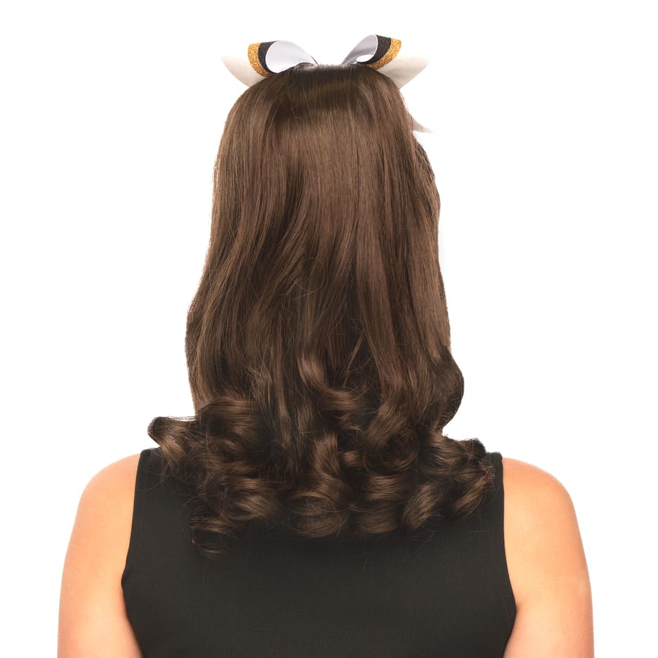 Cheerleader Curly Hairpiece for Dolls - Perfect for Cheerleading & Dance Performances - Great for Costumes, Role Play, and Party Accessories