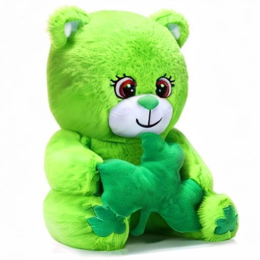 12 Inch Shamrock Plush Bear Stuffed Animal - Cute St. Patrick's Day Gift for Kids & Adults, Party Favors, Birthday Presents, Home Decor (Green St. Patrick's Bear with Clover) - Perfect for St. Patrick's Day Celebrations, Nursery Decor, and Holiday Gift Giving