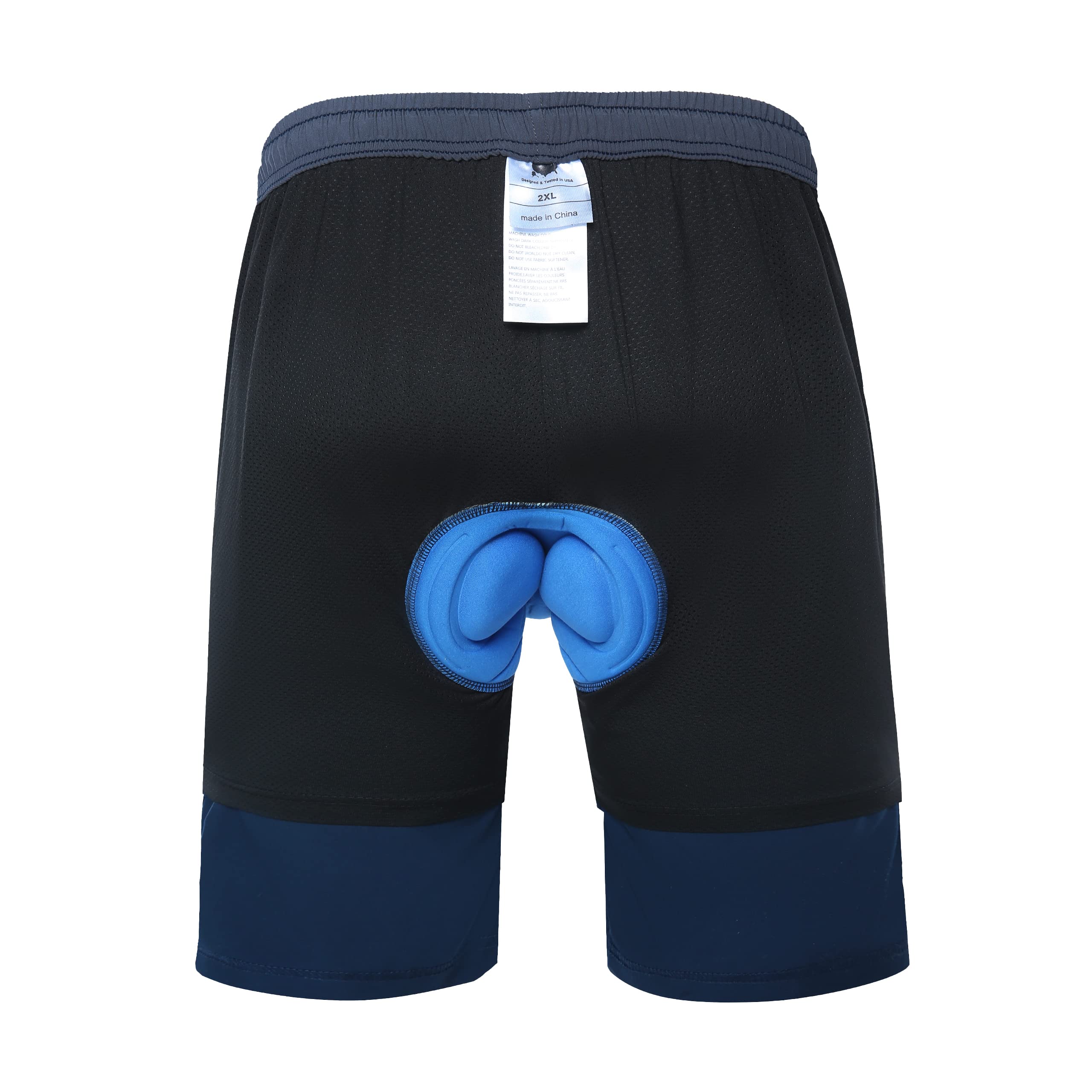 EZRUN Men's 3D Padded Mountain Bike Shorts - Lightweight MTB Cycling Shorts for Men with Breathable Fabric - Perfect for Mountain Biking, Road Cycling & Outdoor Sports
