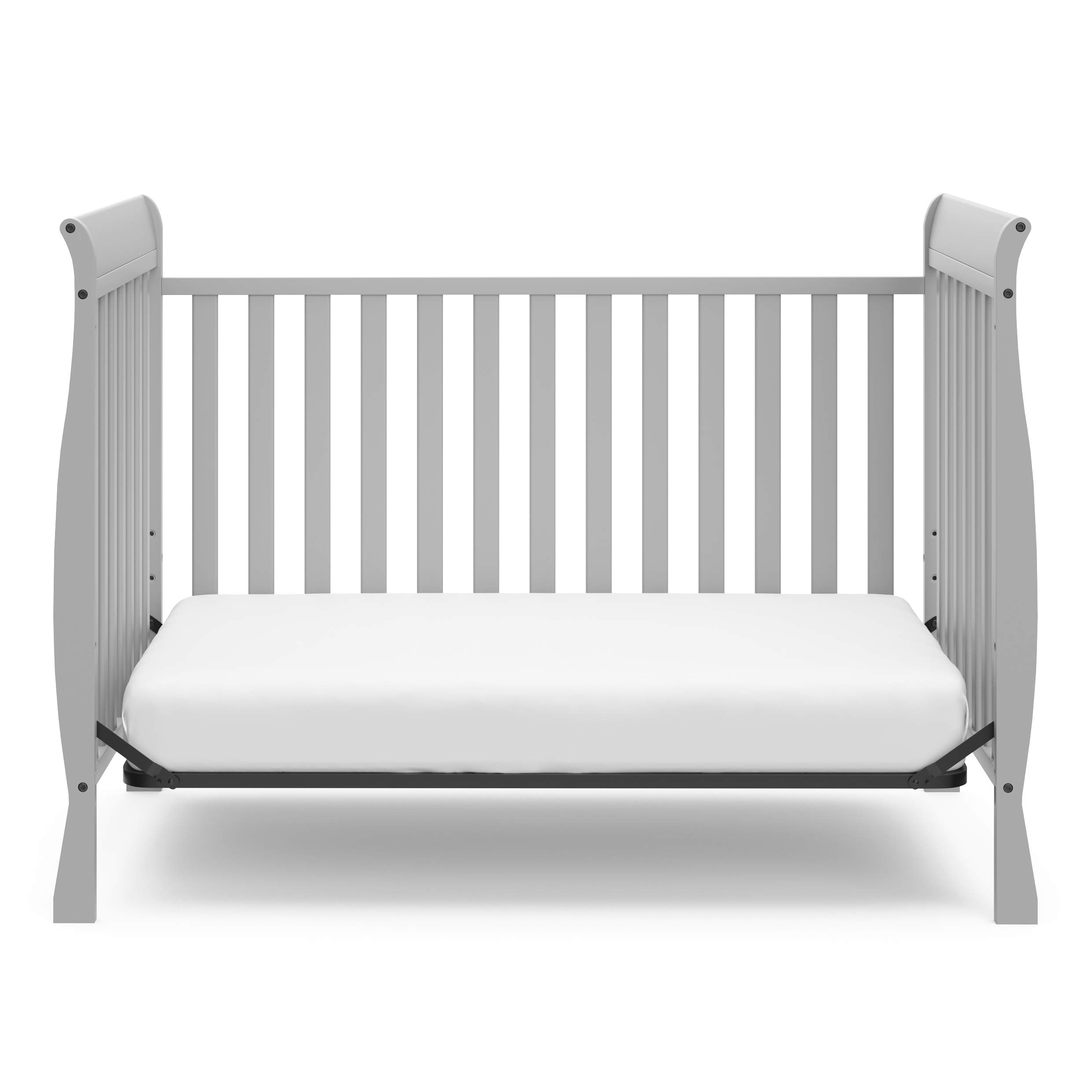 Storkcraft Maxwell Convertible Crib - GREENGUARD Gold Certified, Converts to Toddler Bed & Daybed, Fits Standard Full-Size Mattress, Classic Sleigh Design (Pebble Gray) | Nursery Essential for Baby & Toddler Rooms, Perfect for Modern & Traditional Home Decor