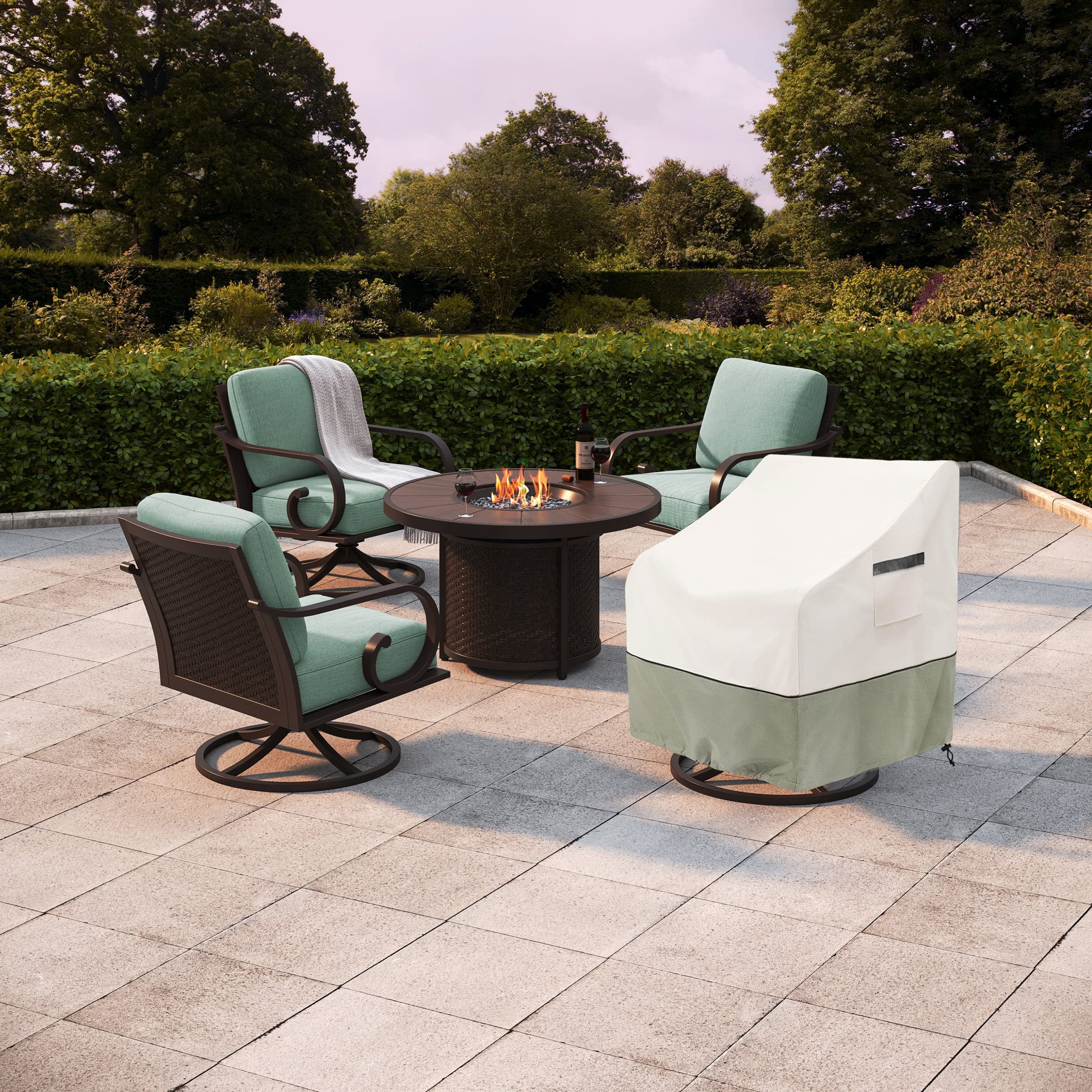 Heavy Duty 100% Waterproof Outdoor Swivel Lounge Chair Cover - 33