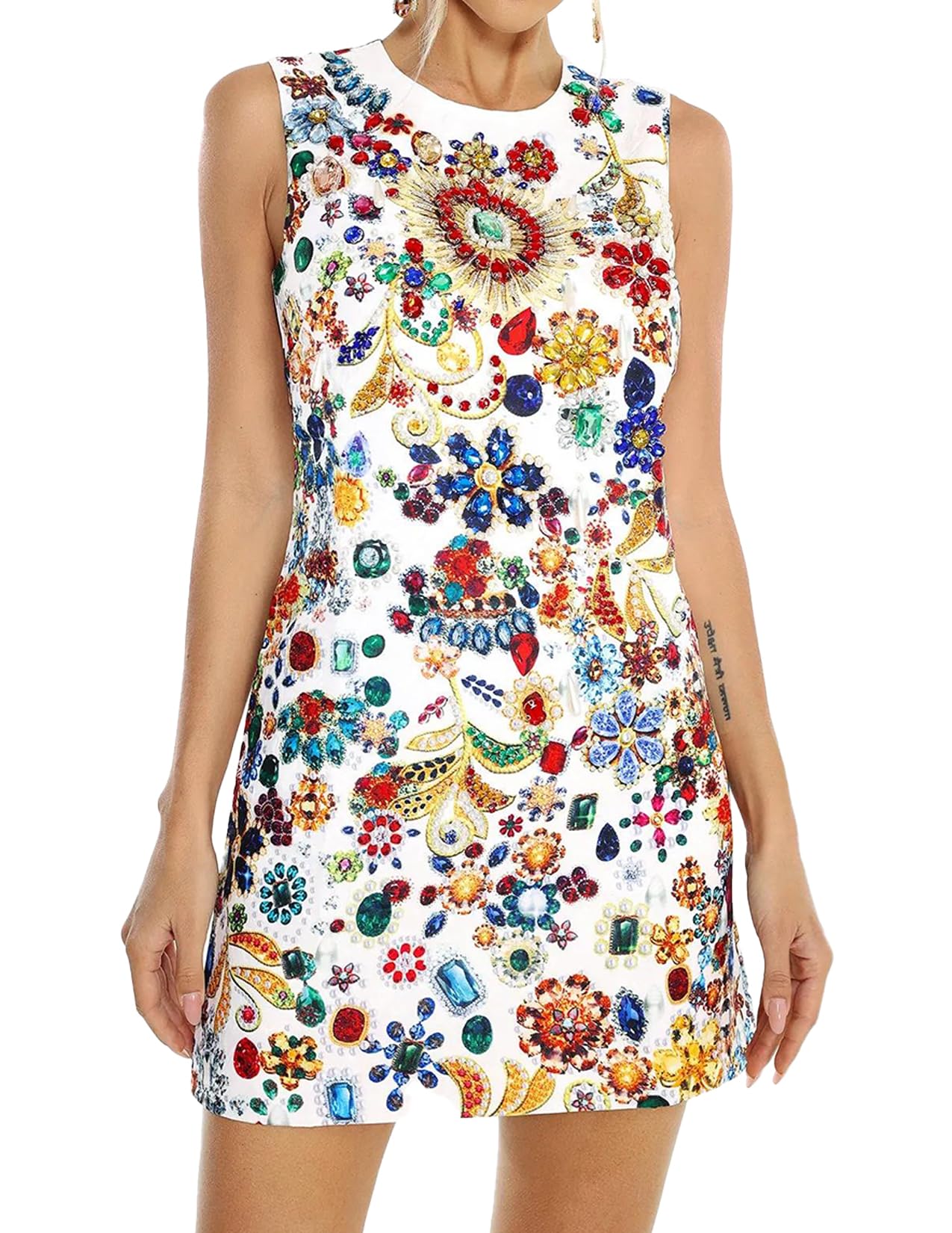 BELLA BARNETT Women's Sparkling Sequin Cocktail Dress with Floral Embroidery & Beaded Details - Perfect for Parties, Weddings & Special Occasions