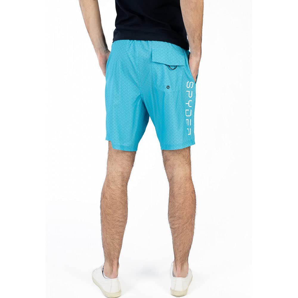 Spyder Men's Quick-Dry Stretch 7-inch Swim Trunks with UPF 50+ Sun Protection, Gym Shorts with Pockets & Mesh Liner - Perfect for Swimming, Beach, Workout & Summer Activities