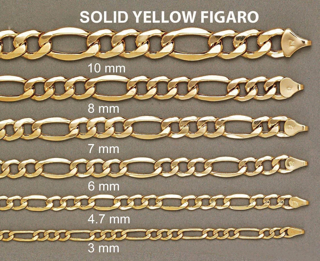 10K Solid Gold Figaro Chain Bracelet for Women - Elegant & Durable Jewelry Gift for Her - Perfect for Everyday Wear, Parties & Special Occasions