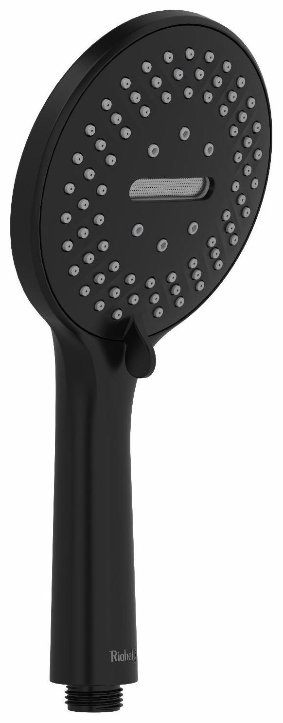 3 Function Handshower 1.8 GPM - Black (4375BK WS RIOBEL) - High Pressure Shower Head for Bathroom, Spa & Relaxation