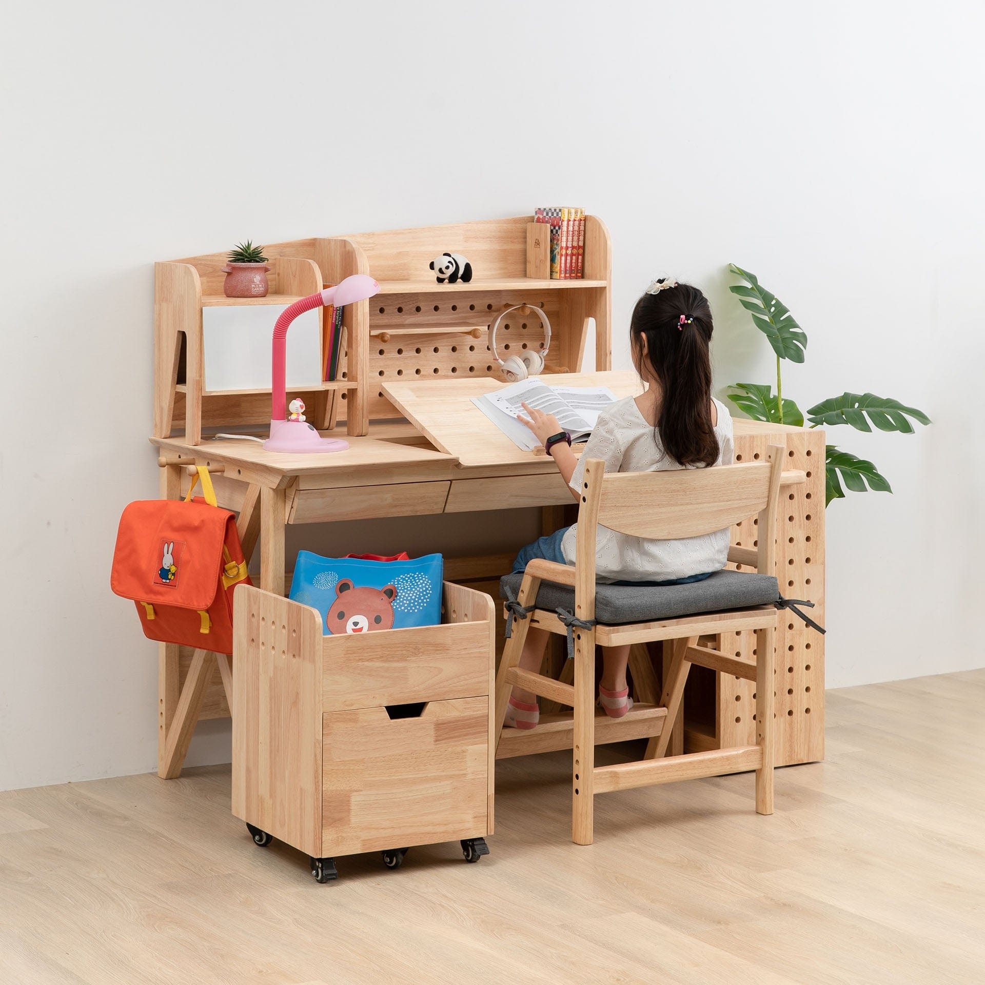 NALA Solid Wood Rolling Cart - Sturdy & Stylish Kitchen, Bathroom, or Office Organizer - Perfect for Storage, Display, and Mobility