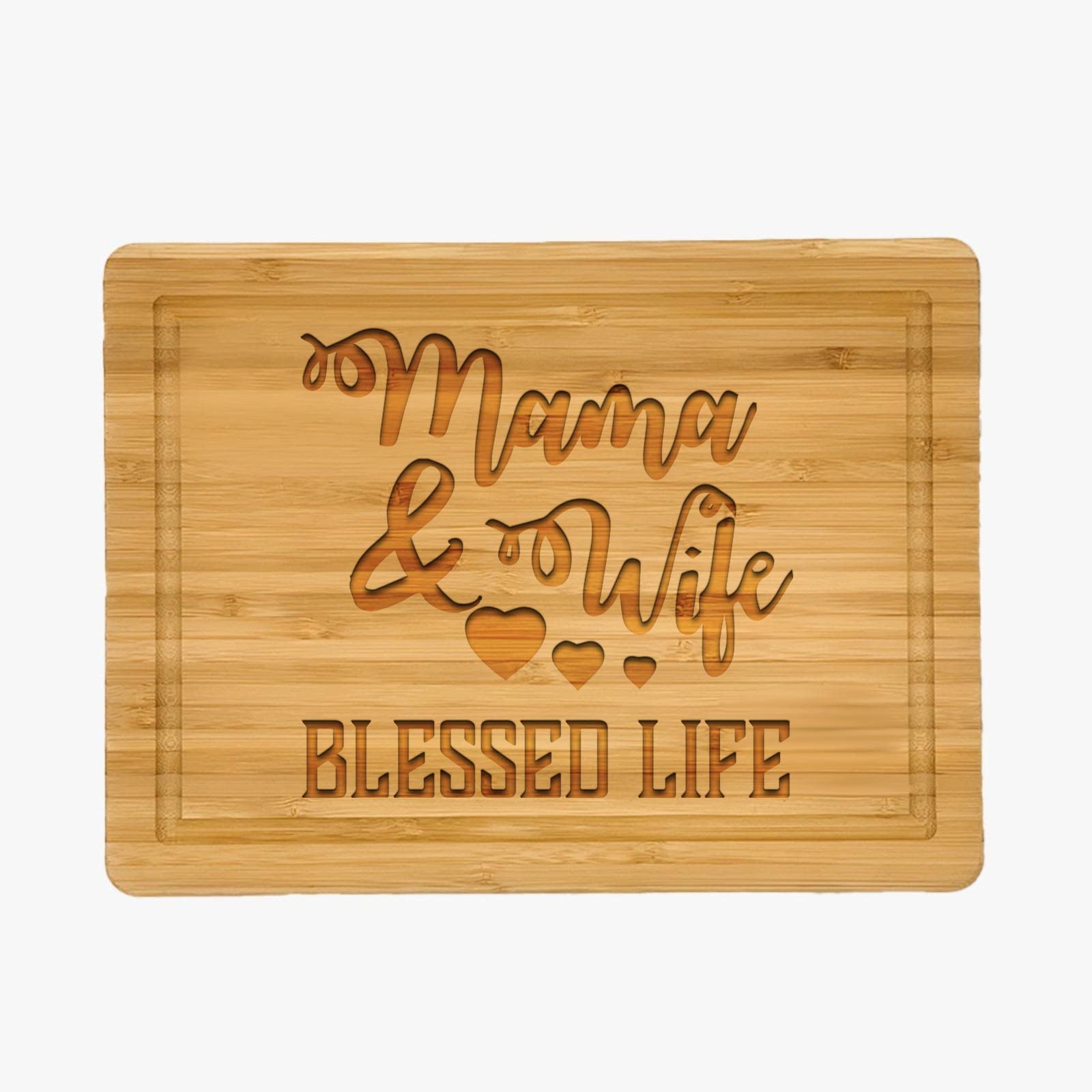 Personalized Bamboo Cutting Board with Engraving - Unique Mother's Day Gift, Housewarming Present for Mom, 