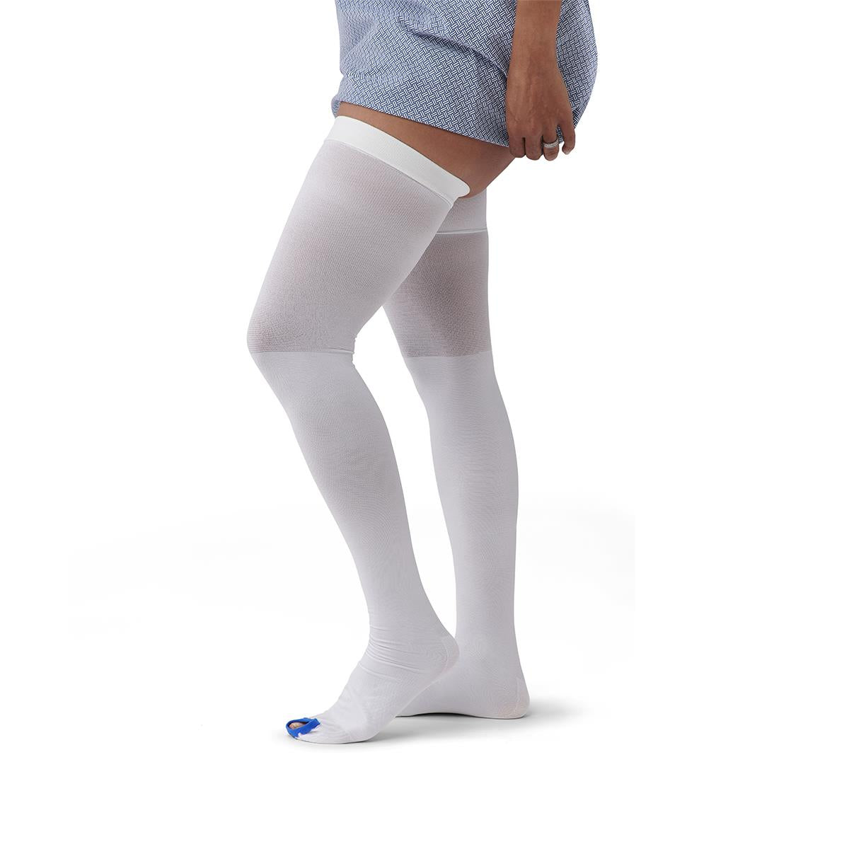 Thigh High Anti-Embolism Compression Stockings - Medium Size, Long Length - Perfect for Post-Surgery Recovery & Long Flights