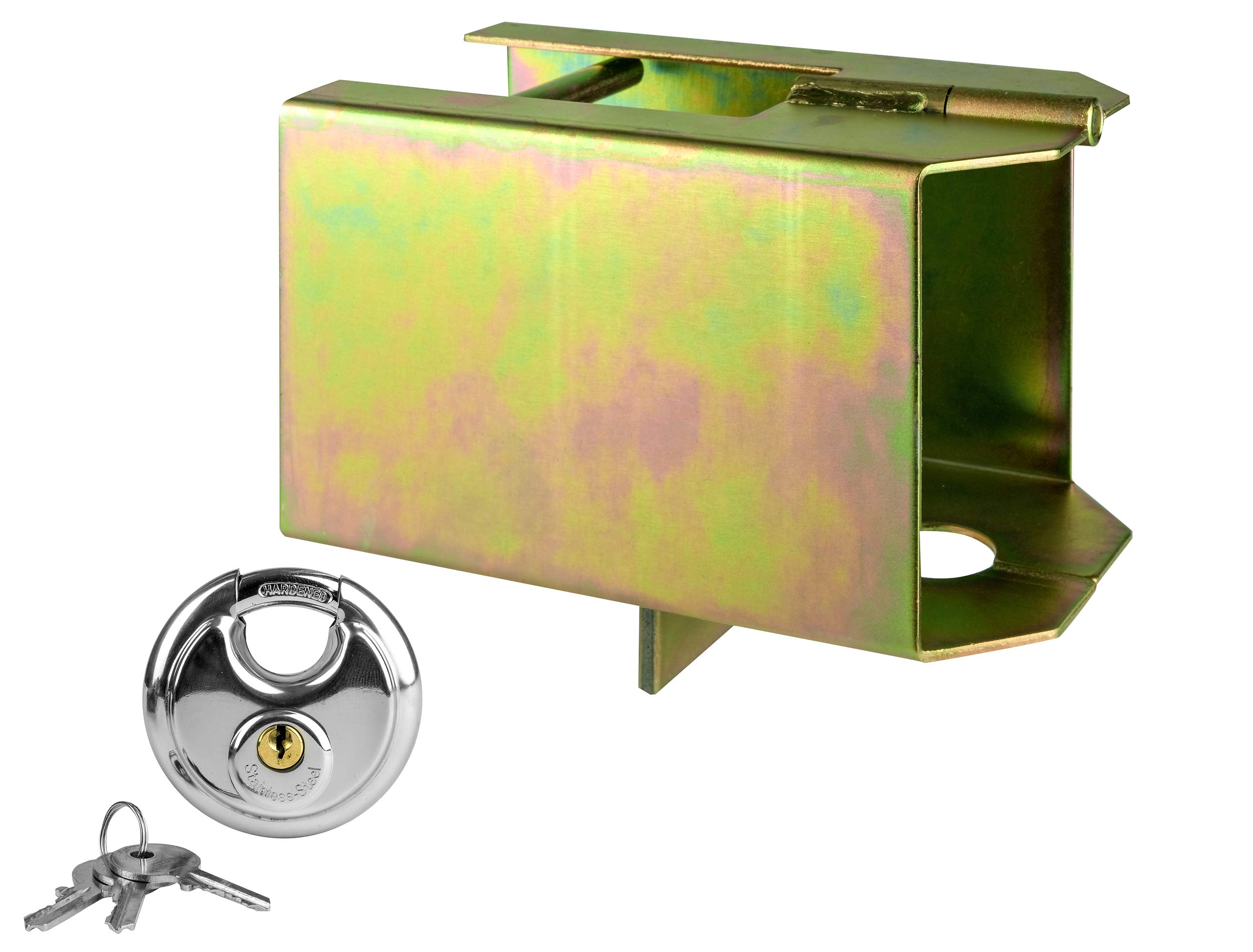 LAS 11801 Security Lock Box - Heavy Duty Steel Storage Container with Key Lock for Cash, Valuables & Documents | Home, Office & Business Use