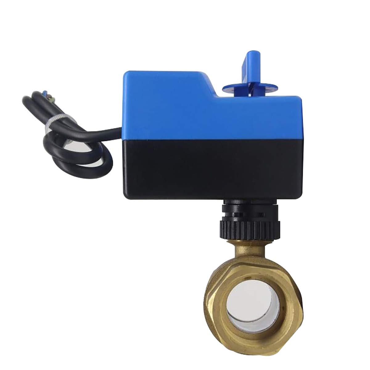 220V/24V 2-Way Motorized Brass Ball Valve with Electric Actuator - Automatic & Manual Control (DN15-DN25) for Water, Gas & HVAC Systems