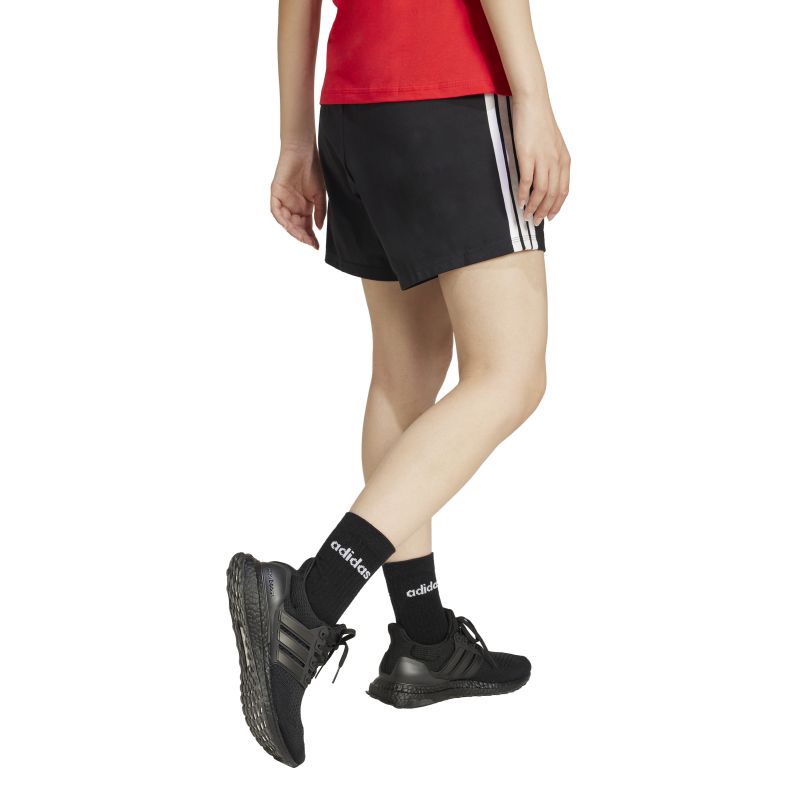 Adidas Women's Essentials 3-Stripes Woven Athletic Shorts - Comfortable Workout & Lounge Shorts for Running, Yoga, and Casual Wear
