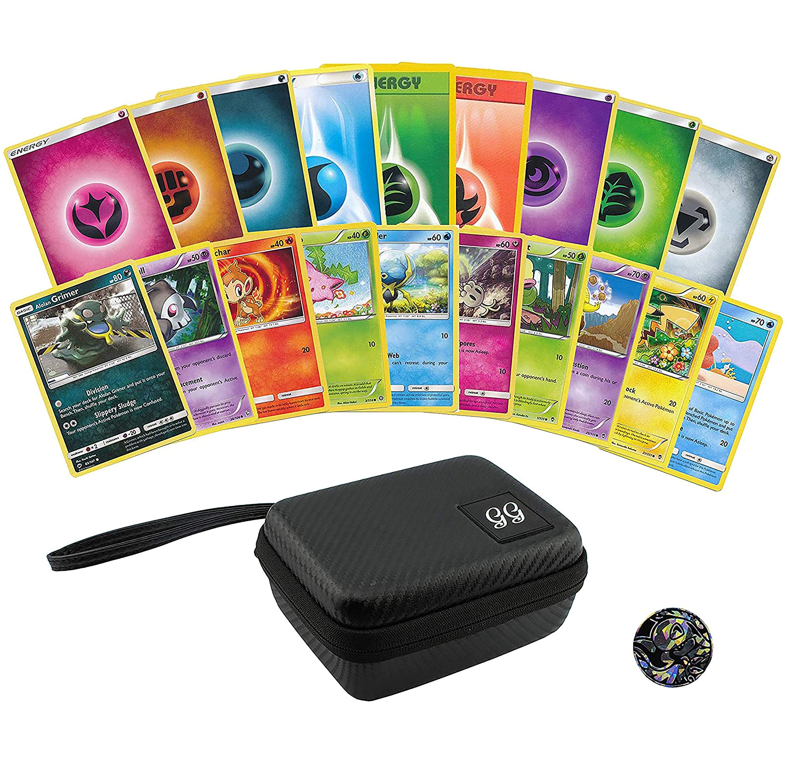 Premium Golden Groundhog TCG Deck Box - Holds 200 Trading Cards (100 Game Cards + 100 Energy Cards + Bonus Coin) with Beginner's Guide | Perfect for Pokemon TCG, Magic The Gathering & Collectible Card Game Storage