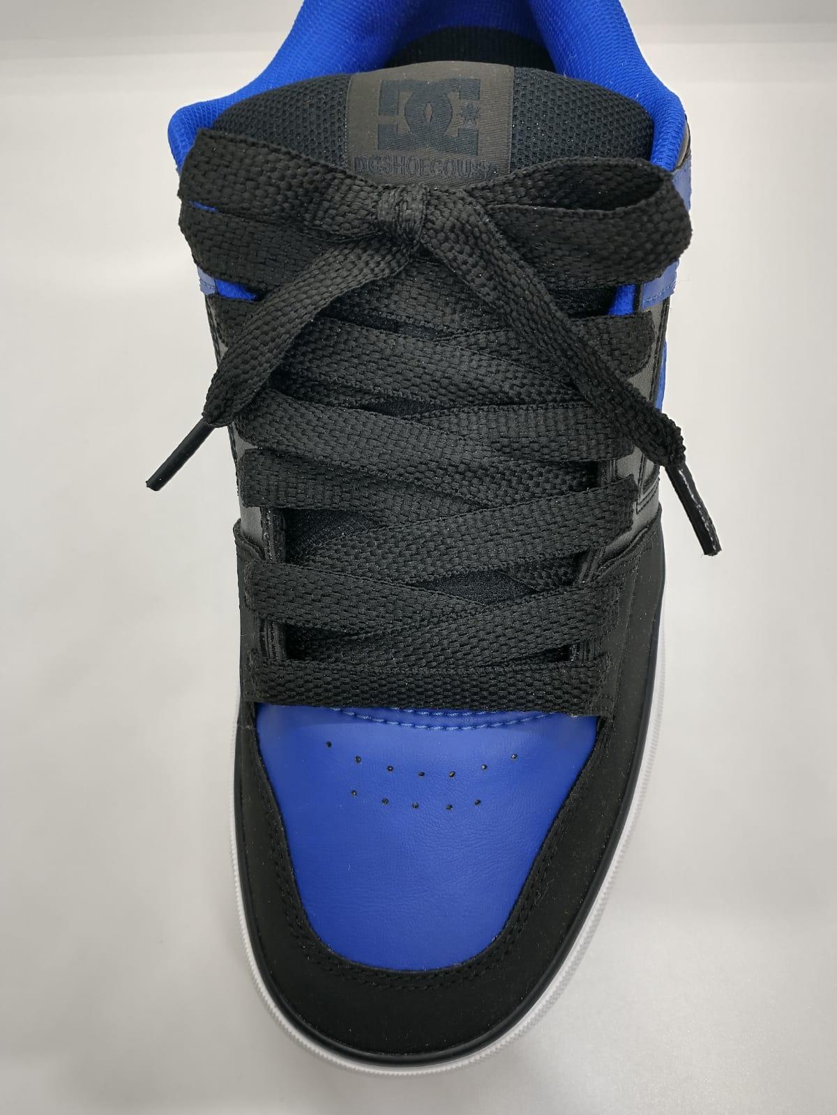 DC Pure BR4 Skate Shoes for Men - Black & Blue High-Performance Sneakers for Skateboarding, Streetwear & Casual Wear