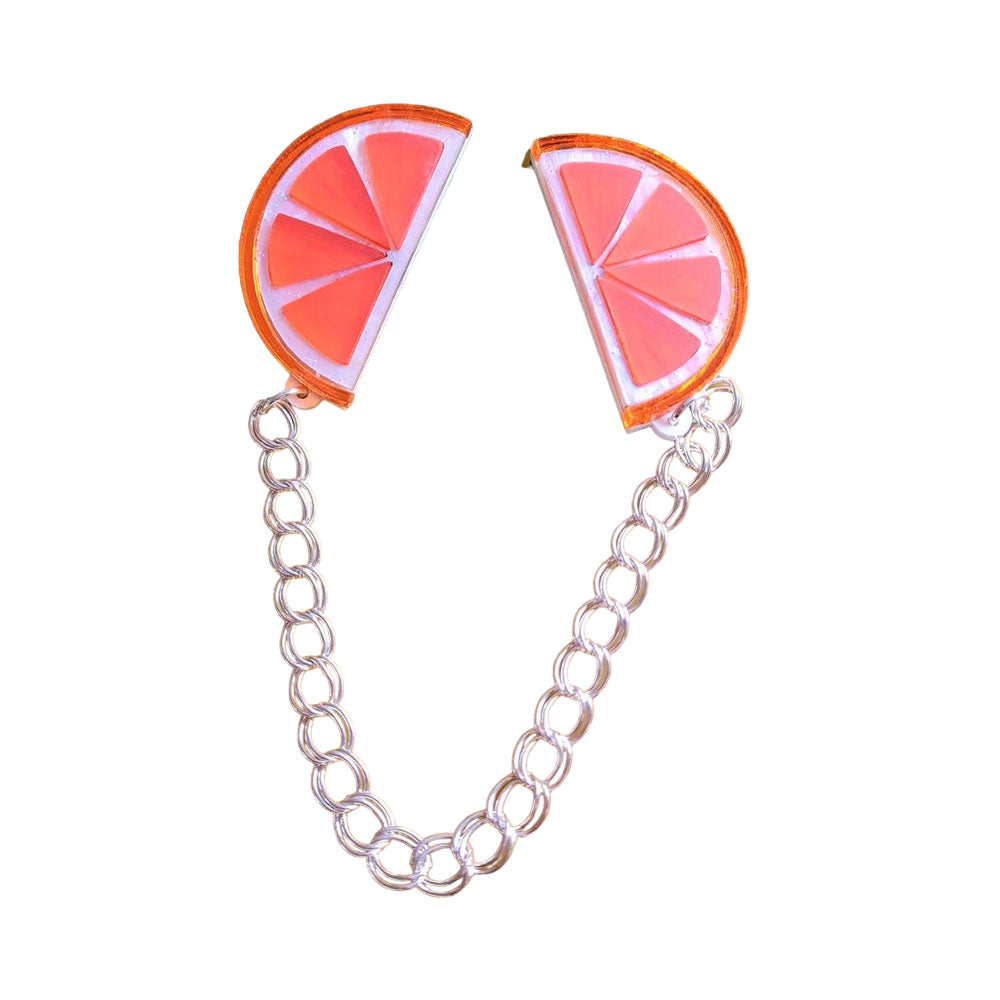 Stylish Citrus Fruit Slice Collar Clips - Trendy Fruit Jewelry for Women | Perfect for Summer Outfits, Beach Vacations & Boho Fashion Accessories