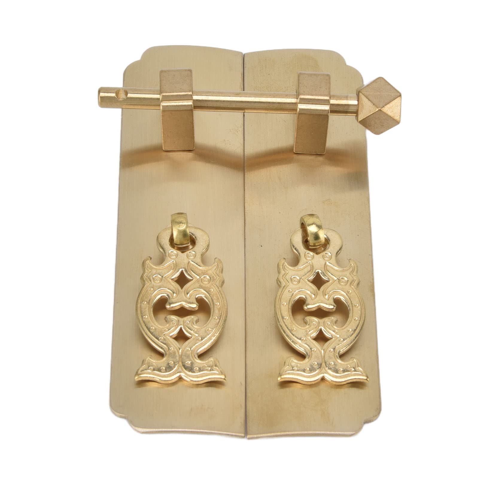 Antique Brass Door Handle - Rust Proof & Elegant Chinese Style Cabinet Pull for Wardrobes, Dressers & Furniture - Perfect for Home Decor & Vintage Interior Design