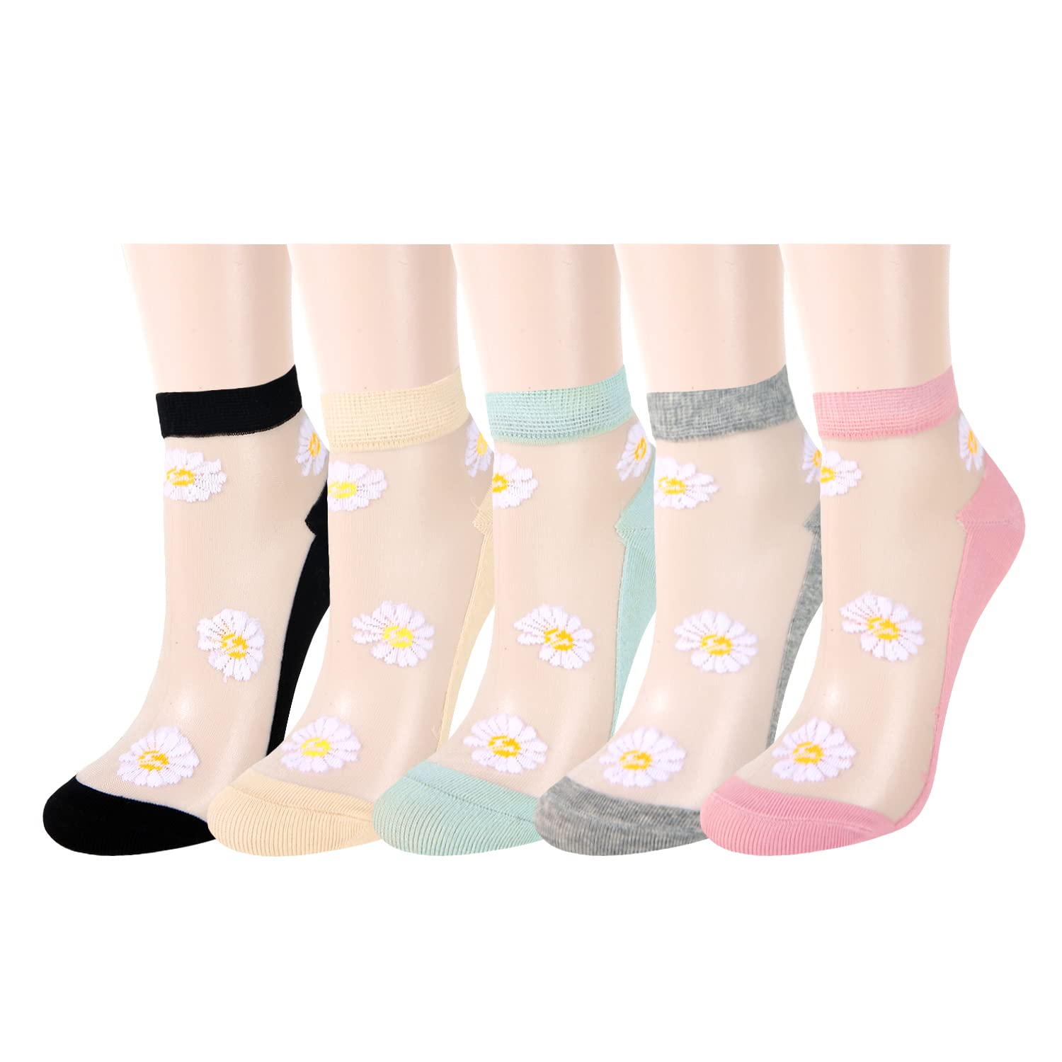 Benefeet Sheer Ankle Socks for Women - Thin Lace Nylon Summer Socks for Casual Wear