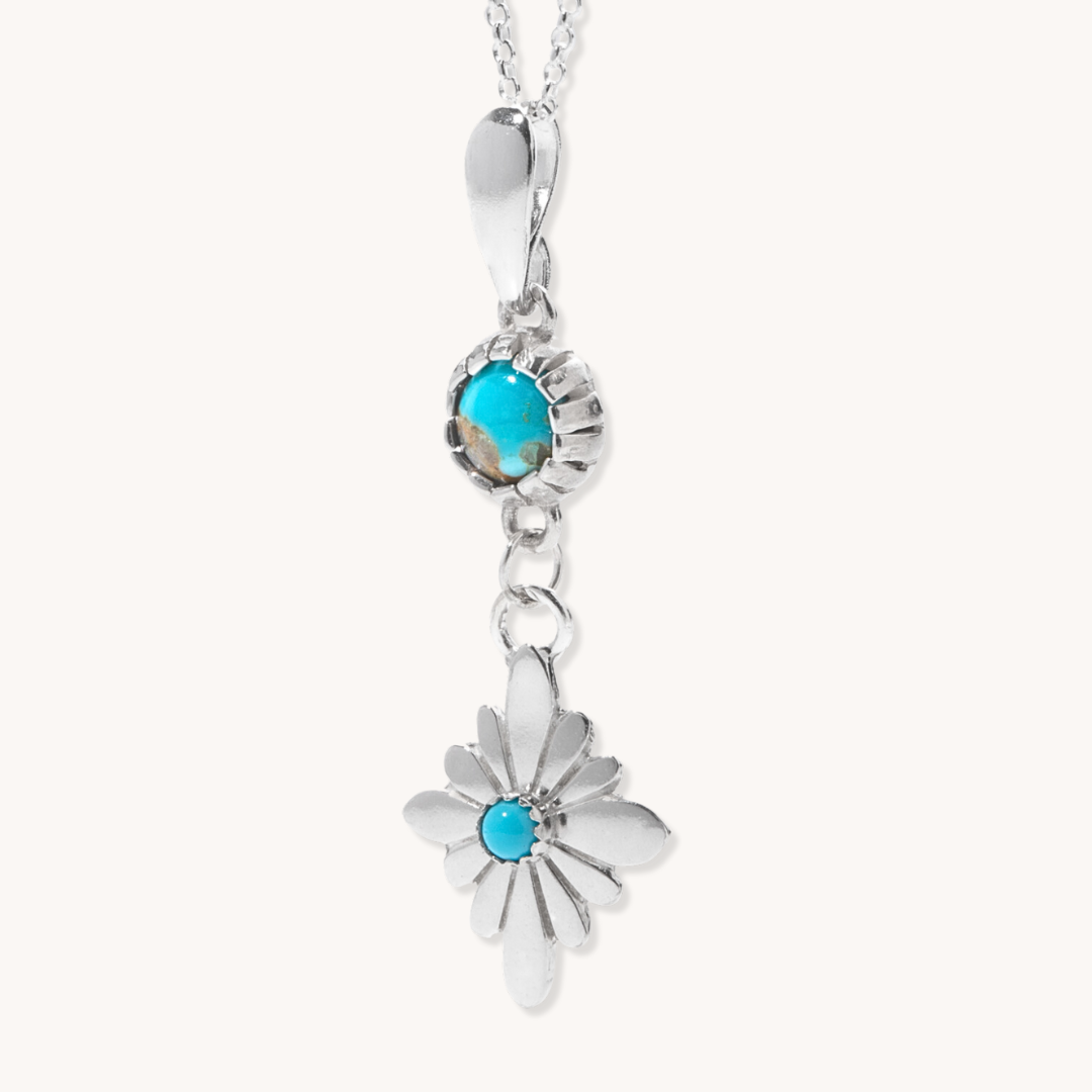 Radiant Turquoise Stardrop Pendant Necklace for Women - Elegant Boho Jewelry Gift for Birthday, Anniversary & Special Occasions