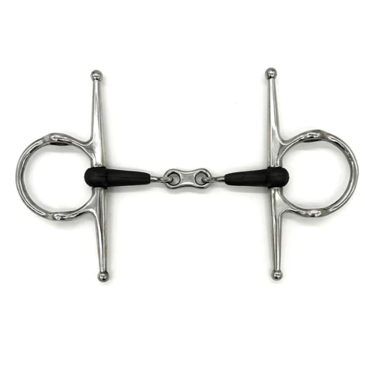 AJR Rubber French Link Nelson Gag Bit - Comfortable Horse Training Bit for Dressage & Jumping - Perfect for English Riding & Show Horses