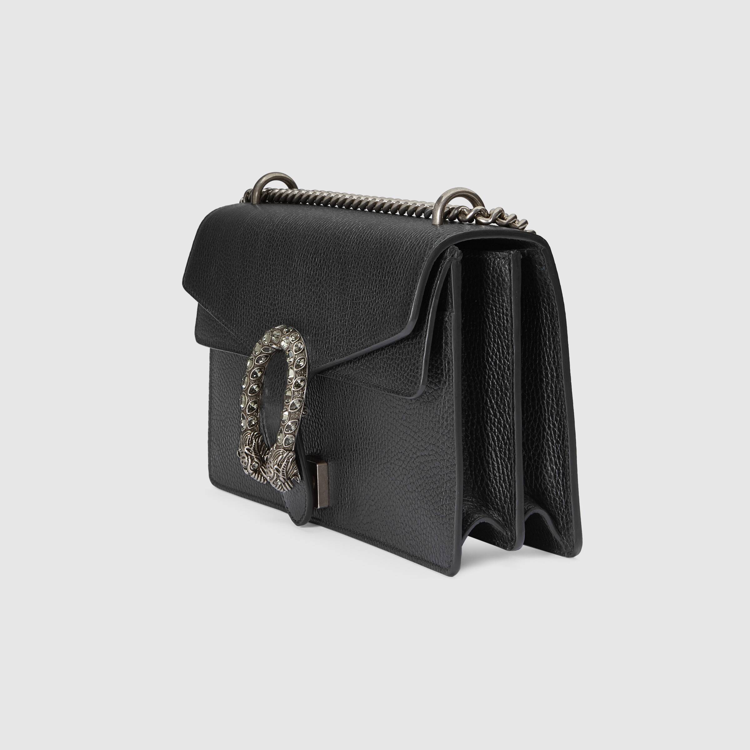 Gucci Dionysus Small Shoulder Bag - Black Leather Crossbody Purse for Women | Luxury Designer Handbag for Evening Out, Party & Date Night