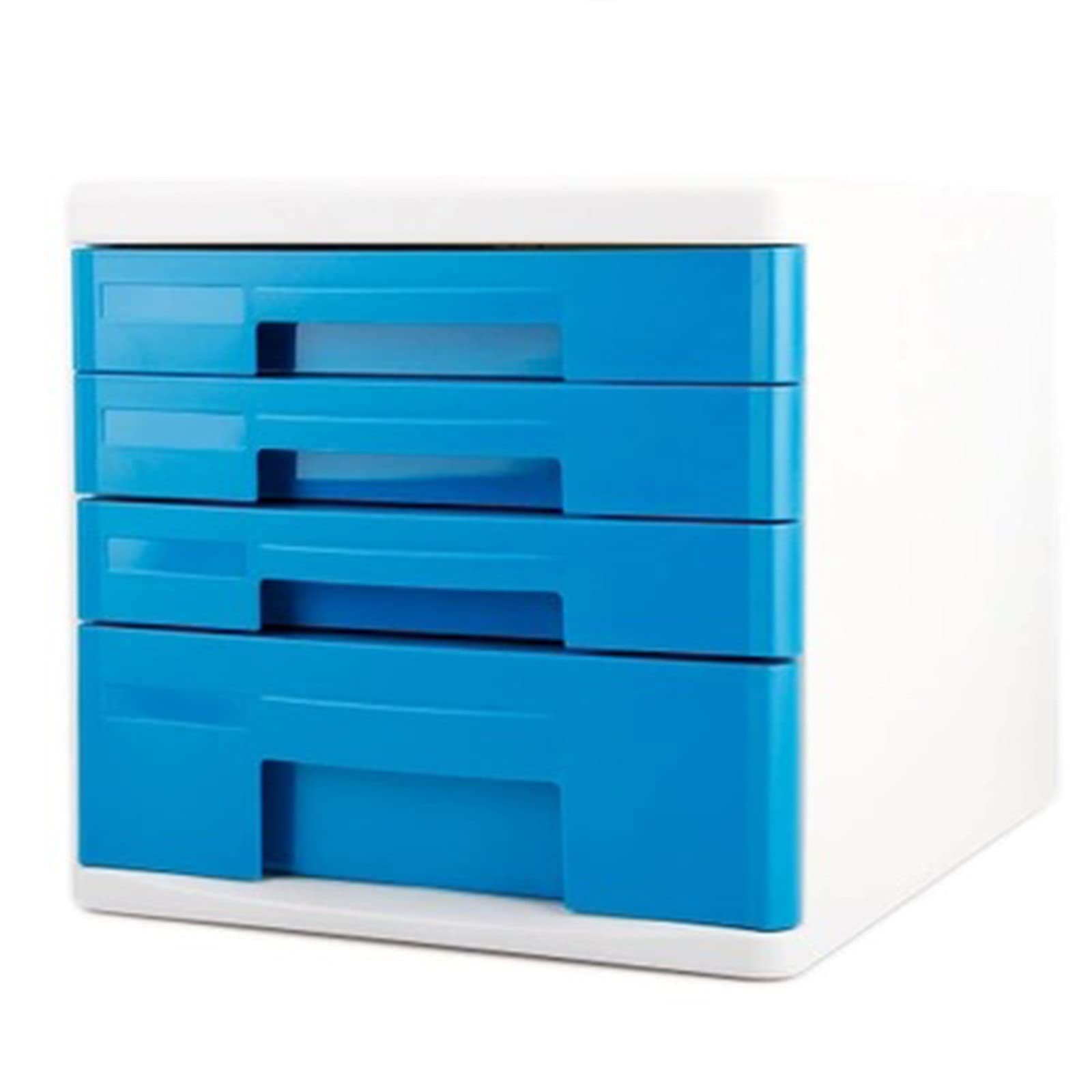 Blue Drawer Flat File Cabinet - A4 Storage Box & Desktop Organizer for Office Supplies, 27x34x25cm - Perfect for Home Office, School, and Workspace Organization
