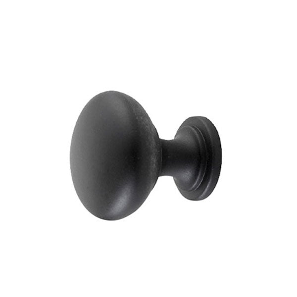 ADP Plain Knob Standard Handle - Matte Black Cabinet Hardware for Kitchen, Bathroom & Furniture (Set of 10) - Durable & Stylish Home Upgrade