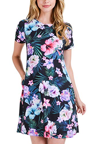 Tropical Floral Black