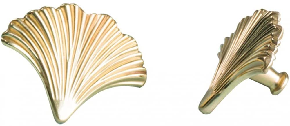 Golden Ginkgo Leaf Cabinet Door Handles - Elegant Drawer Pulls for Home Decor - Vintage Bedroom & Bedside Door Handles - Perfect for Kitchen Cabinets, Dressers & Furniture Upgrades
