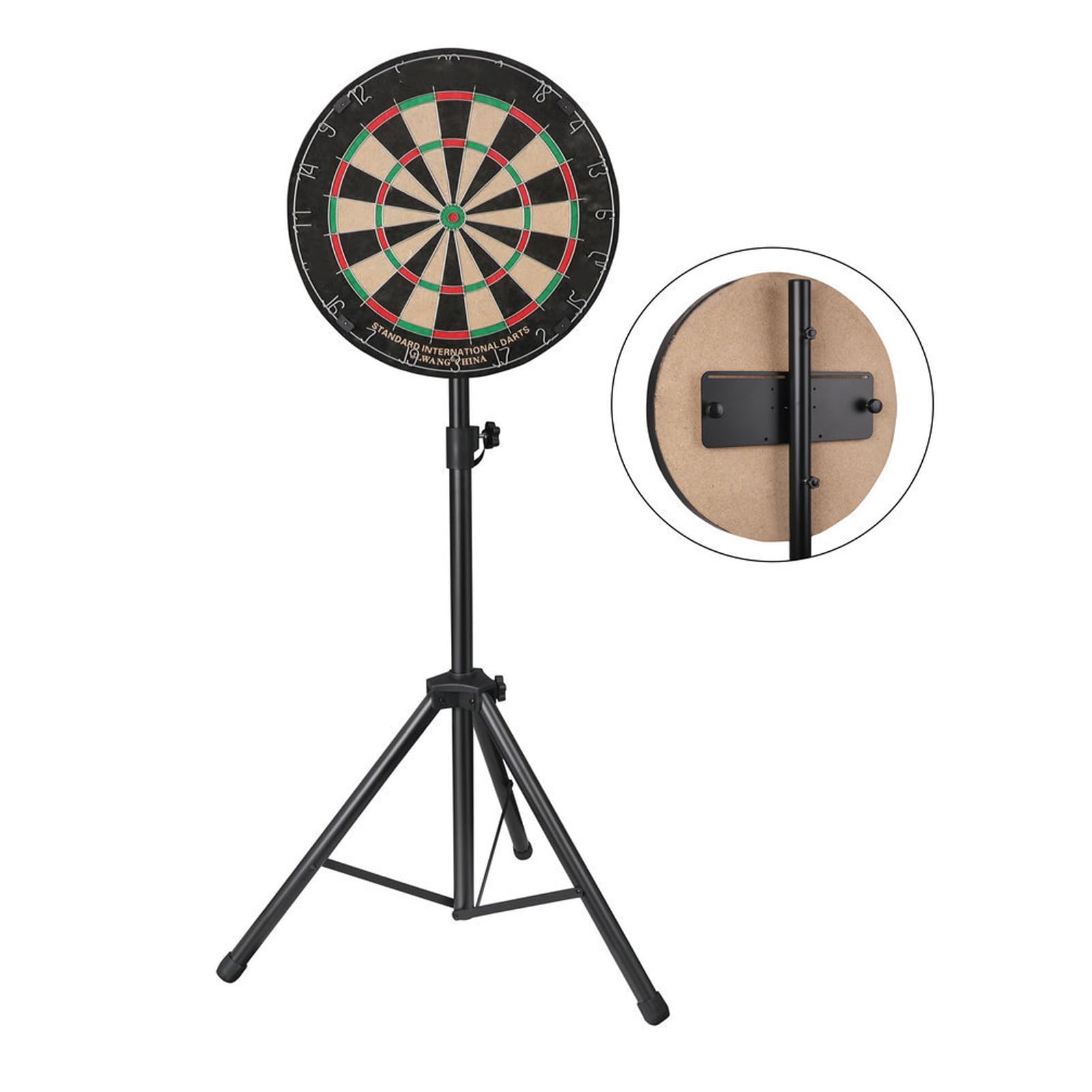 Portable Adjustable Height Dartboard Stand with Tripod Base - Perfect for Indoor & Outdoor Dart Games, Parties, and Pub Entertainment